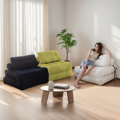 8 Canapé-lit pliable en velours côtelé, simple