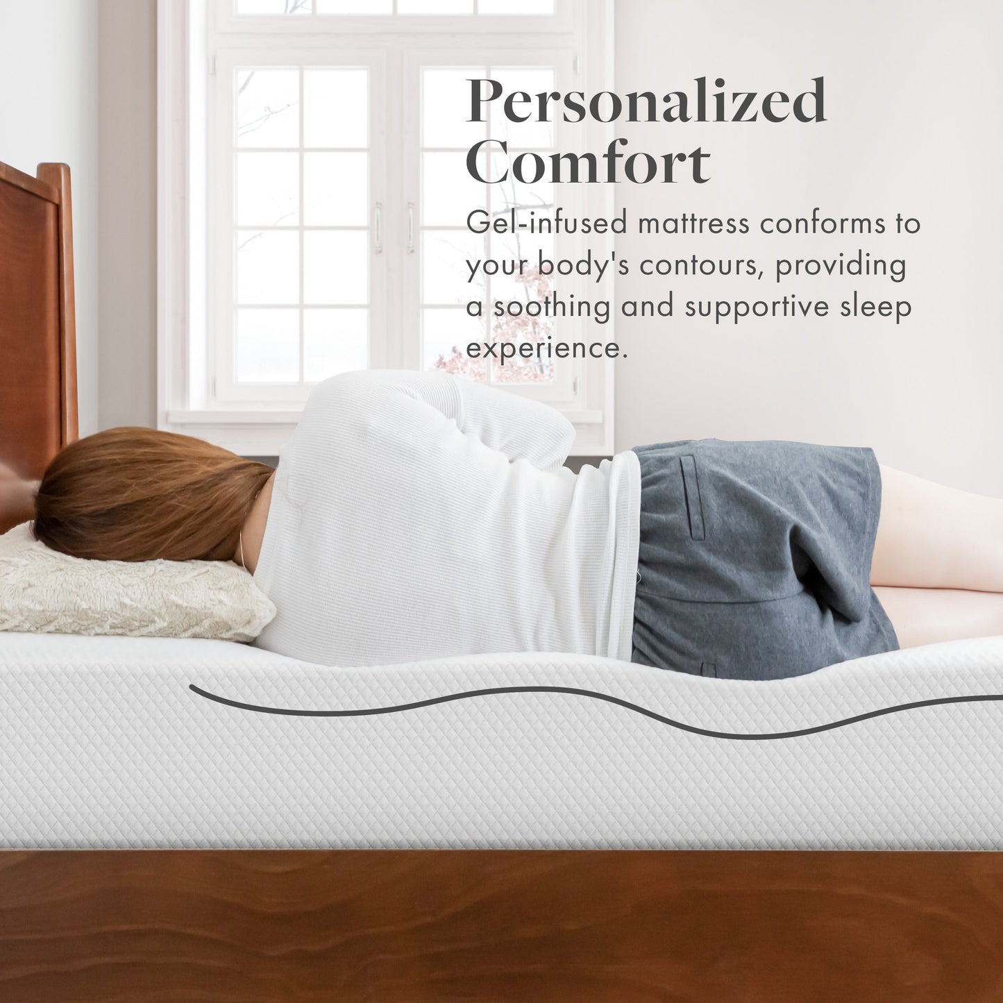 Matelas en mousse à mémoire de forme gel Premium de 15 cm (6 pouces) de la collection SoftNest Rejuv