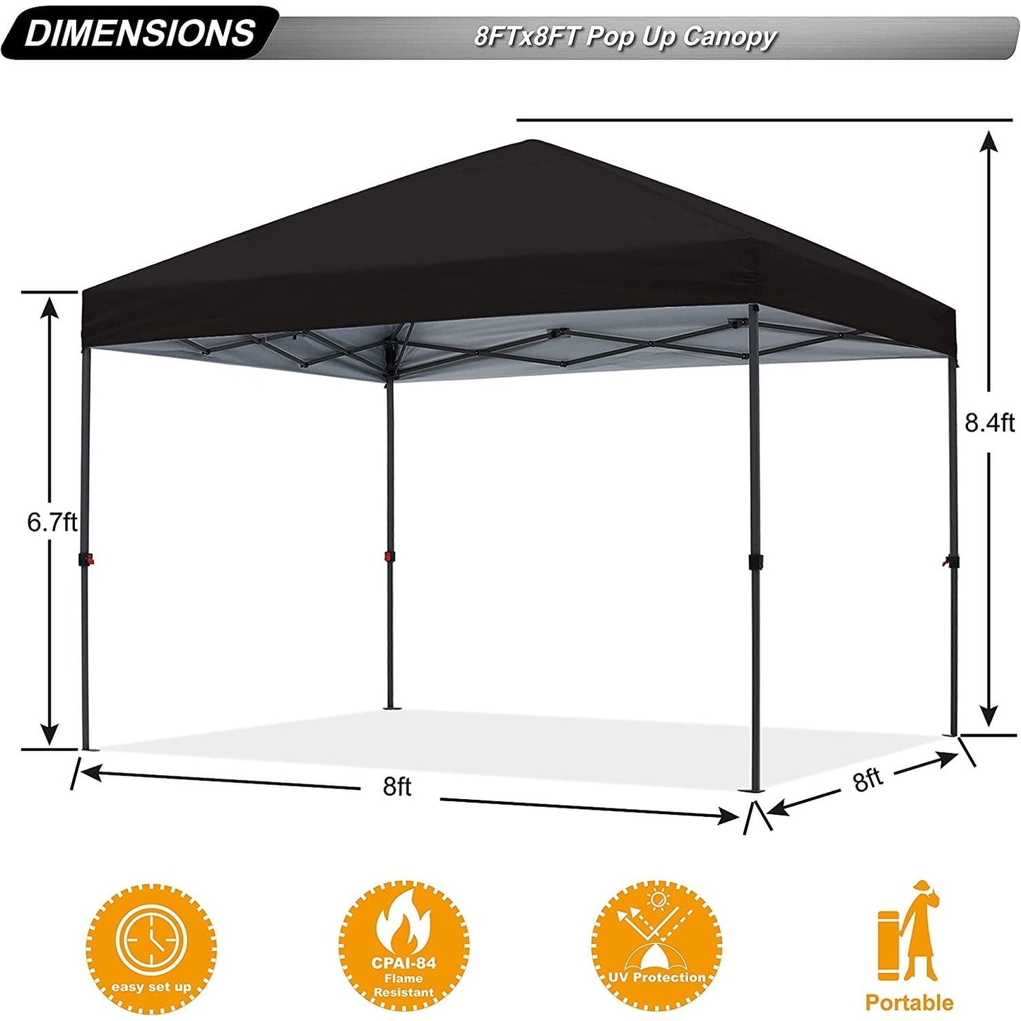 ABCCANOPY Tente de parasol pliable facile et durable pour extérieur