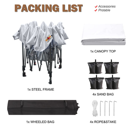 ABCCANOPY Tente de parasol pliable facile et durable pour extérieur