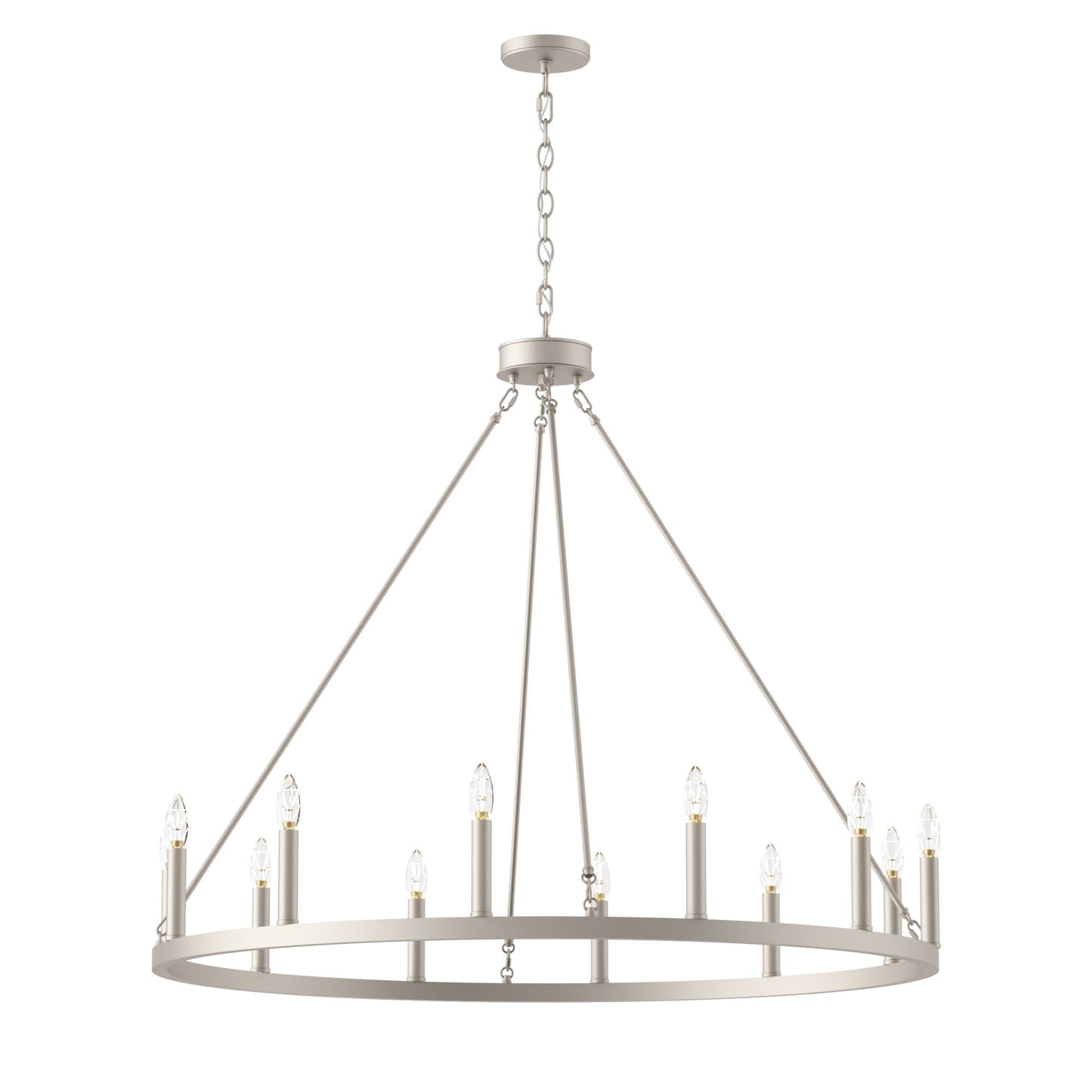 Suspension Acroma à 12 lumières, style ferme, en forme de roue de charrette de 40 pouces, avec certification UL - 40'' de diamètre x 138'' de hauteur