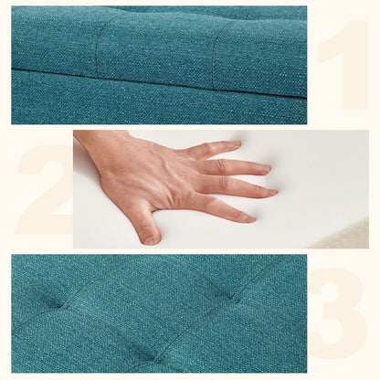 Tabouret-pouf de rangement en simili cuir Adeco 50