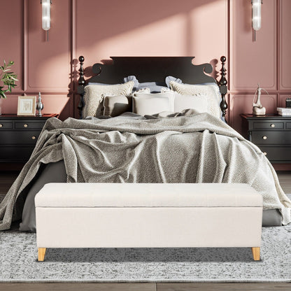 Tabouret-pouf de rangement en simili cuir Adeco 50