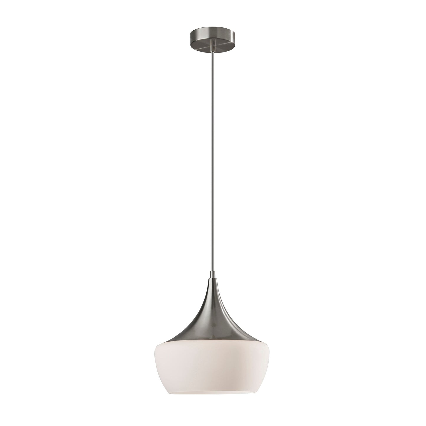 Lampe suspendue Eliza en noir ou en acier d'Adesso