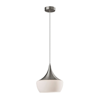 Lampe suspendue Eliza en noir ou en acier d'Adesso