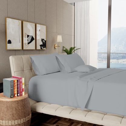 Jeu de draps en coton égyptien de luxe Aireolux, ultra-doux et soyeux, 1000 fils.