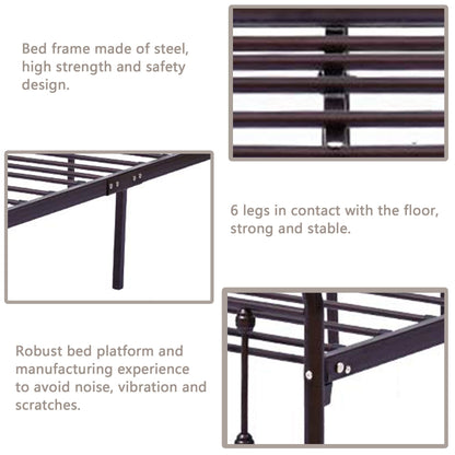 Cadre de lit plateforme en métal simple et vintage, facile à assembler, de Alazyhome