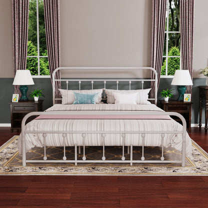 Cadre de lit plateforme en métal simple et vintage, facile à assembler, de Alazyhome