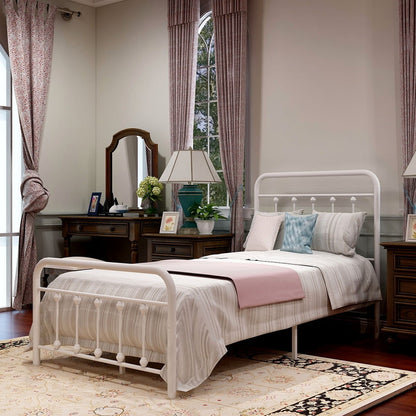 Cadre de lit plateforme en métal simple et vintage, facile à assembler, de Alazyhome