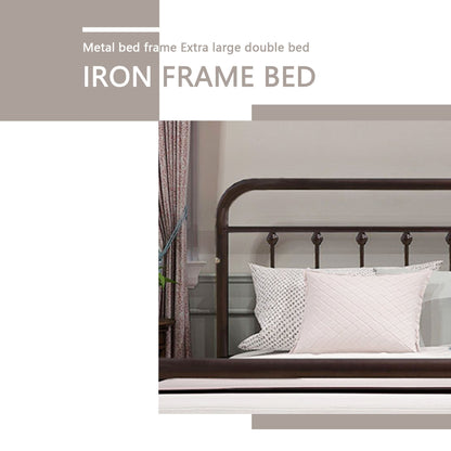 Cadre de lit plateforme en métal simple et vintage, facile à assembler, de Alazyhome