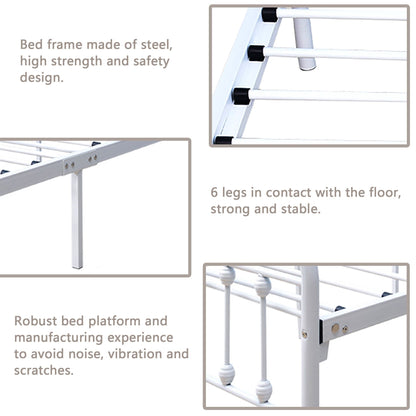Cadre de lit plateforme en métal simple et vintage, facile à assembler, de Alazyhome