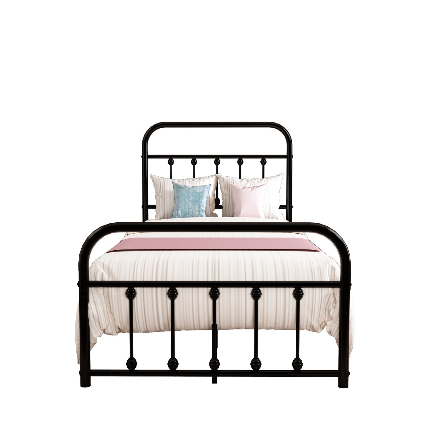 Cadre de lit plateforme en métal simple et vintage, facile à assembler, de Alazyhome