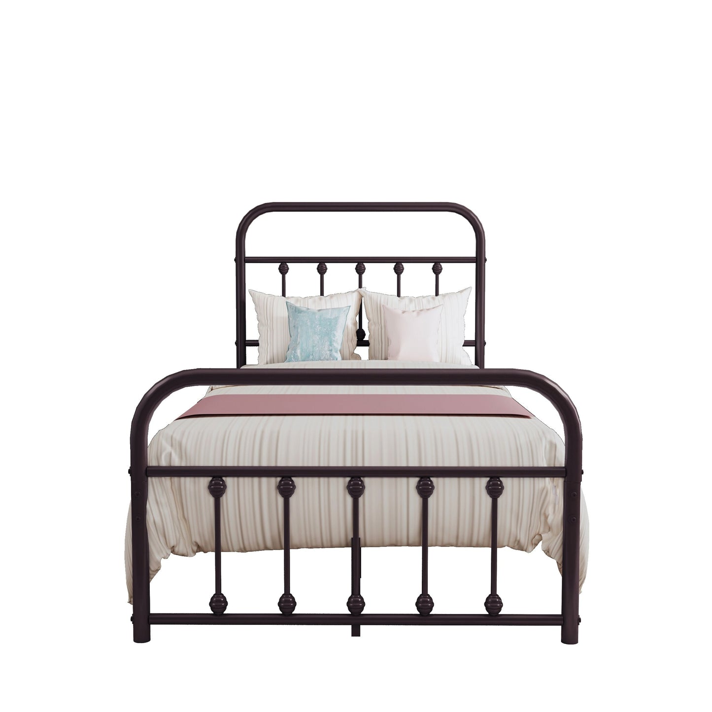 Cadre de lit plateforme en métal simple et vintage, facile à assembler, de Alazyhome