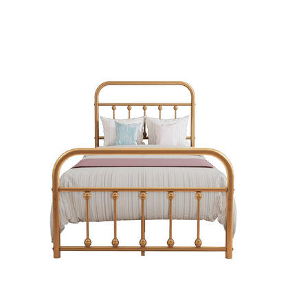 Cadre de lit plateforme en métal simple et vintage, facile à assembler, de Alazyhome