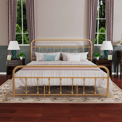 Cadre de lit plateforme en métal simple et vintage, facile à assembler, de Alazyhome