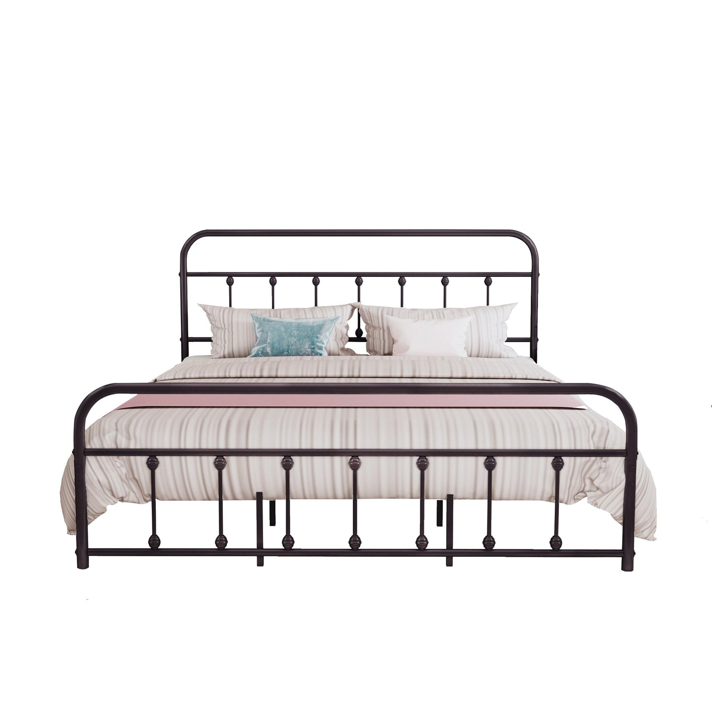 Cadre de lit plateforme en métal simple et vintage, facile à assembler, de Alazyhome