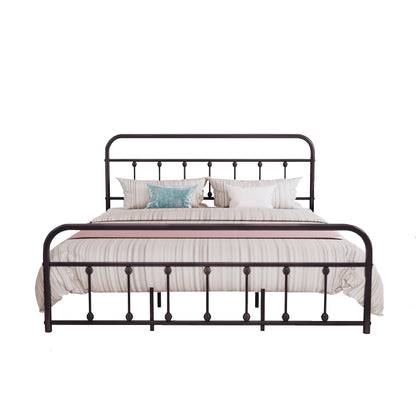 Cadre de lit plateforme en métal simple et vintage, facile à assembler, de Alazyhome