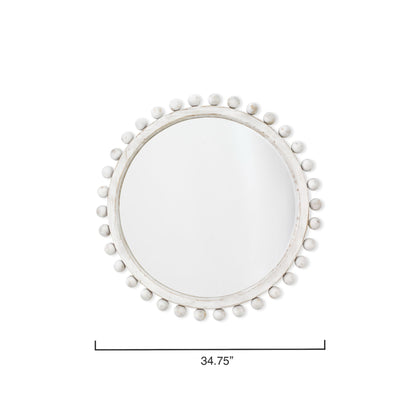 Miroir rond en bois Orion d'Alden Décor, naturel