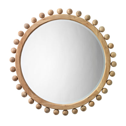 Miroir rond en bois Orion d'Alden Décor, naturel