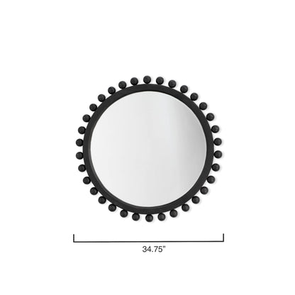 Miroir rond en bois Orion d'Alden Décor, naturel