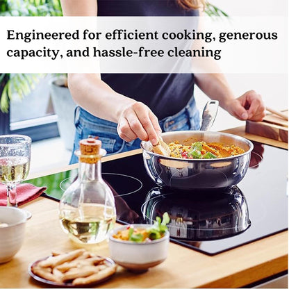 Casserole à sauce Alva Maestro en acier inoxydable 5 plis - 1,6 Qt. Non toxique