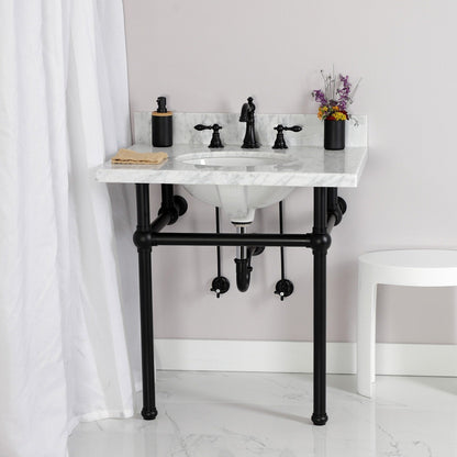 Robinet de salle de bain à large encrage, style américain classique