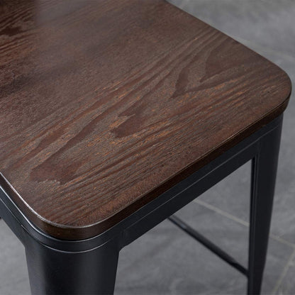 Tabourets de bar Andeworld style farmhouse, tabourets de bar hauteur comptoir, lot de 4 - Lot de 4