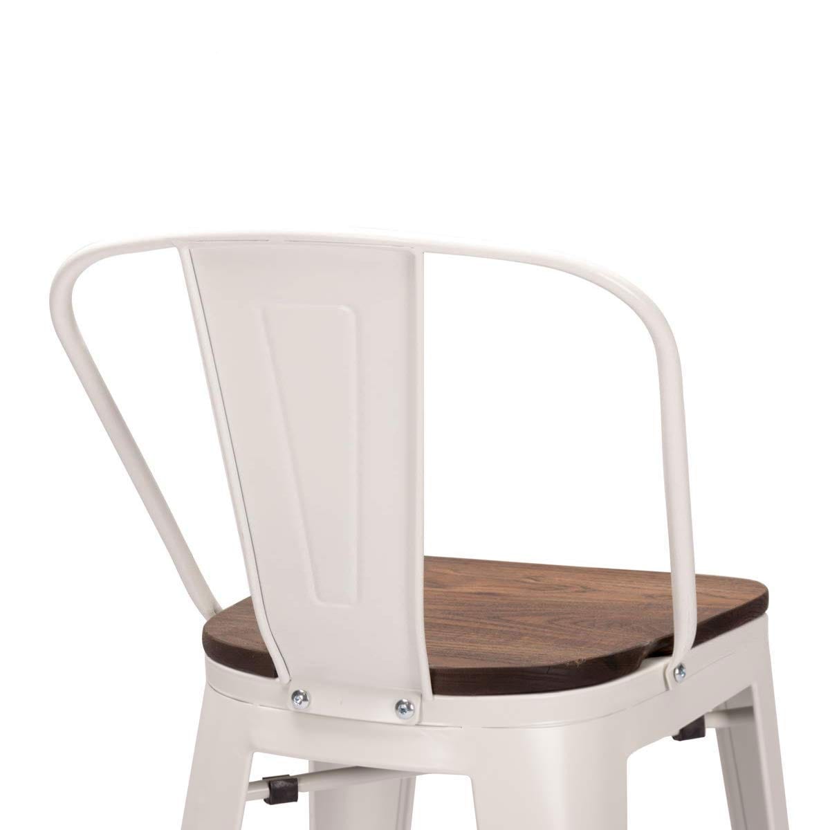 Tabourets de bar Andeworld style farmhouse, tabourets de bar hauteur comptoir, lot de 4 - Lot de 4