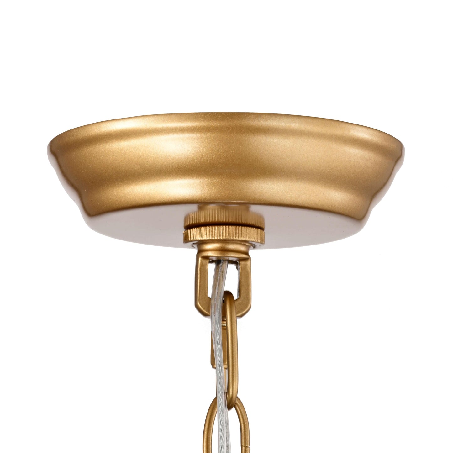 Luminaire Anita à abat-jour tambour avec prismes en verre transparent