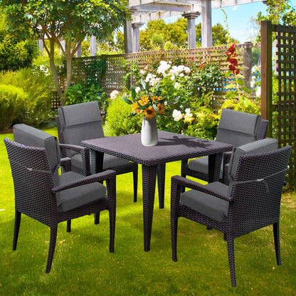Aoodor Lot de 4 coussins pour chaises de jardin à dossier haut, 46x21x4 pouces (coussins uniquement)