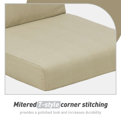 Aoodor Lot de 4 coussins pour chaises de jardin à dossier haut, 46x21x4 pouces (coussins uniquement)