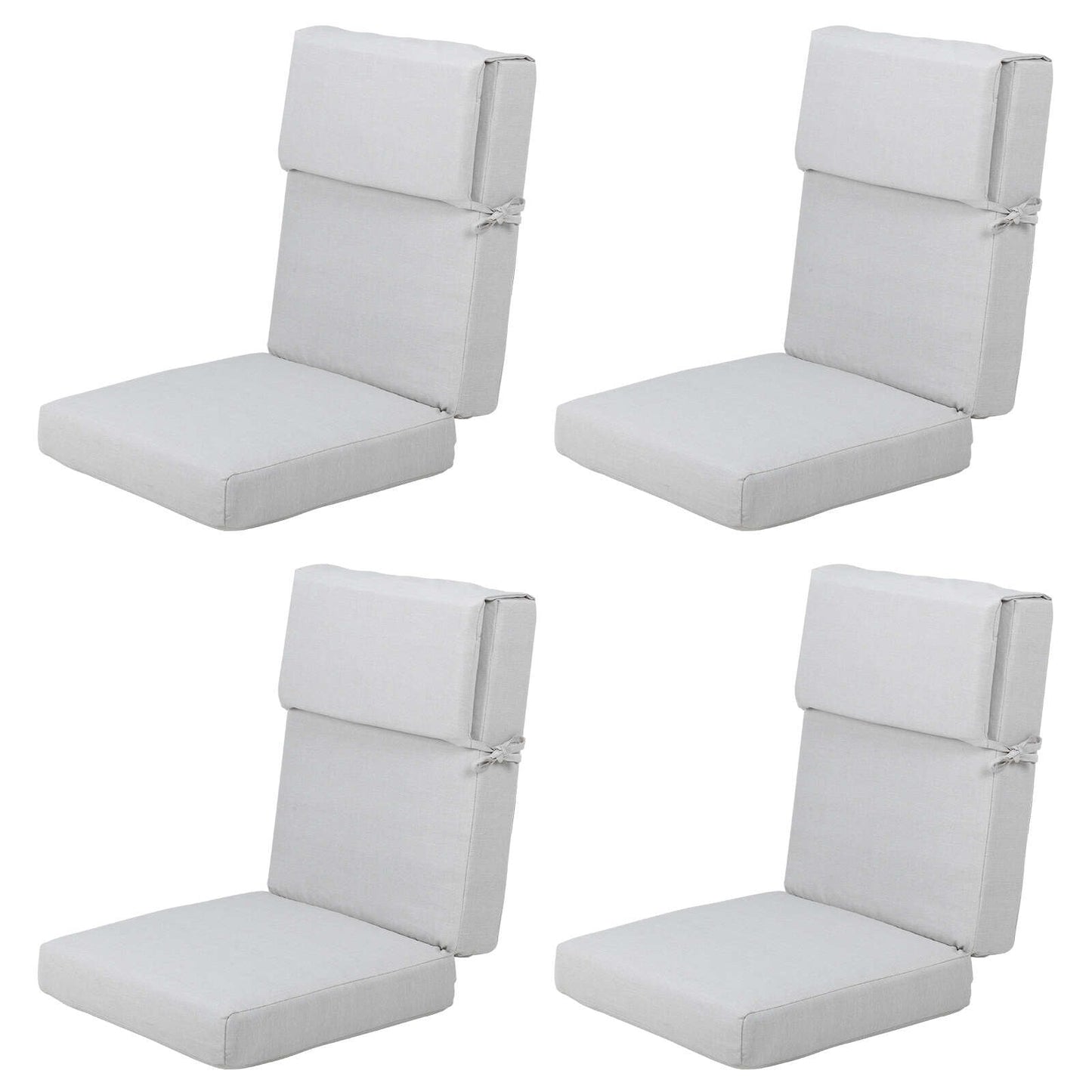Aoodor Lot de 4 coussins pour chaises de jardin à dossier haut, 46x21x4 pouces (coussins uniquement)