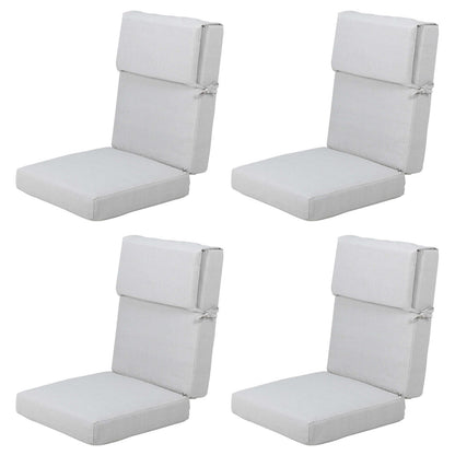 Aoodor Lot de 4 coussins pour chaises de jardin à dossier haut, 46x21x4 pouces (coussins uniquement)