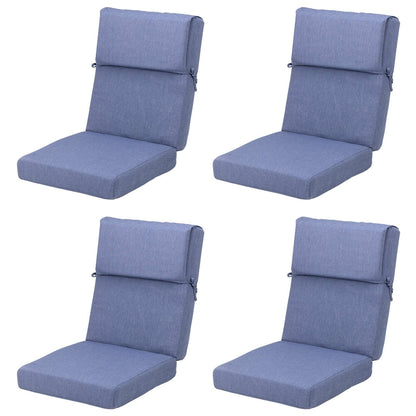 Aoodor Lot de 4 coussins pour chaises de jardin à dossier haut, 46x21x4 pouces (coussins uniquement)