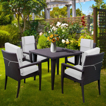 Aoodor Lot de 4 coussins pour chaises de jardin à dossier haut, 46x21x4 pouces (coussins uniquement)