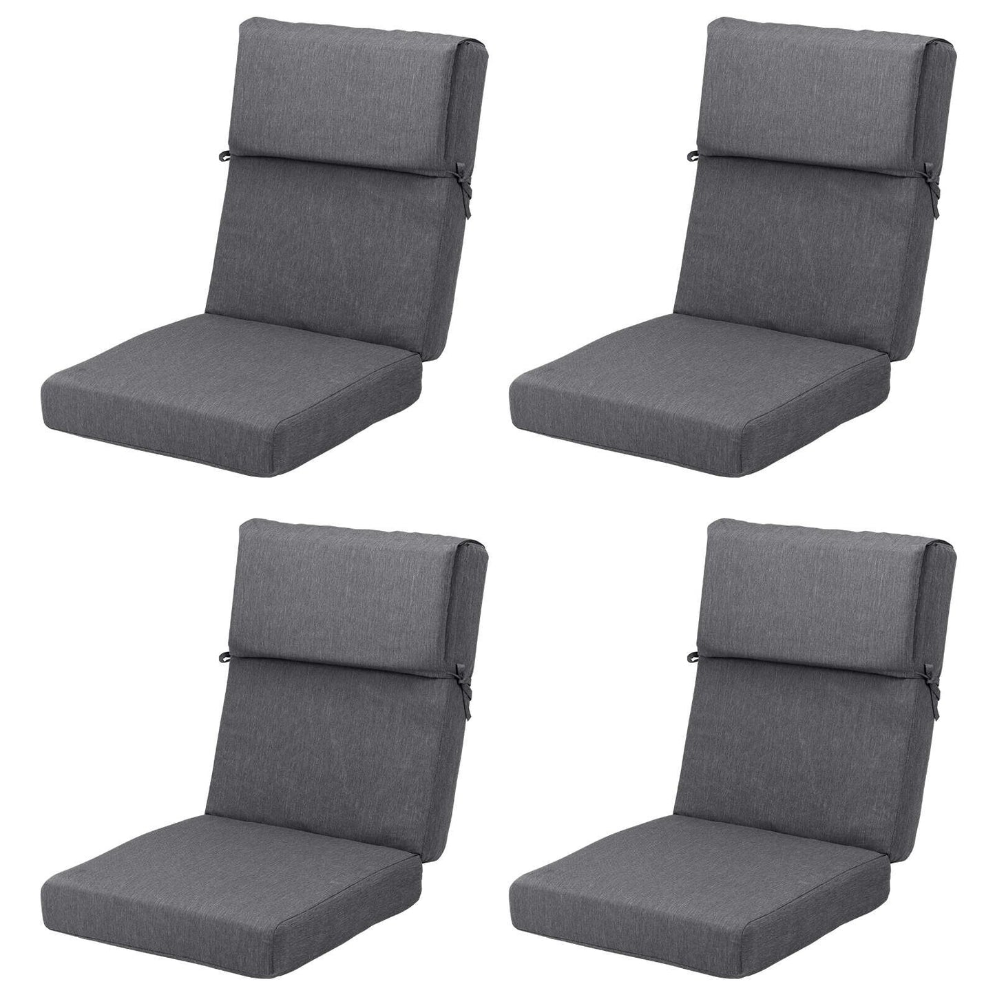 Aoodor Lot de 4 coussins pour chaises de jardin à dossier haut, 46x21x4 pouces (coussins uniquement)