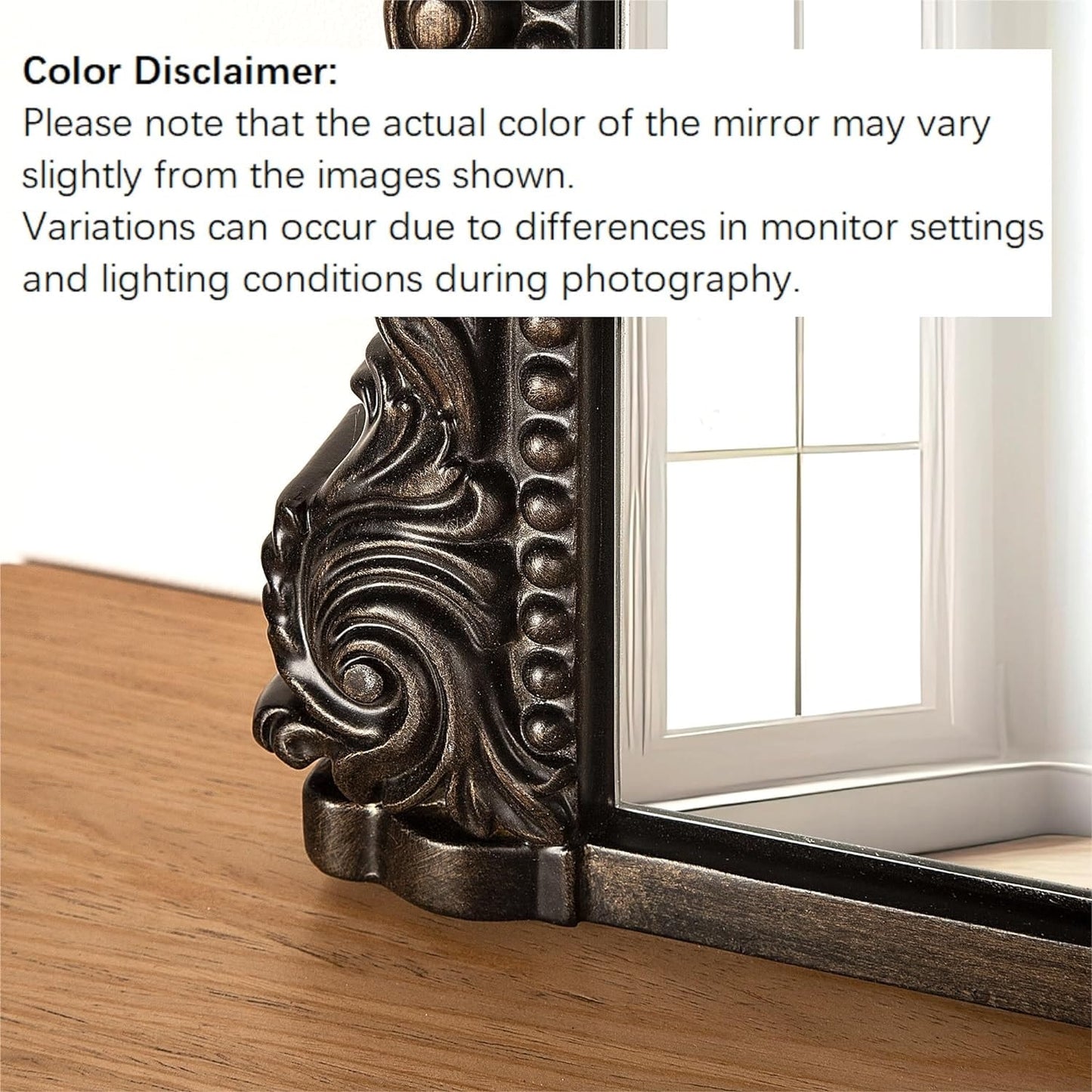 Miroir mural à arche, miroir baroque d'accent - 36×23