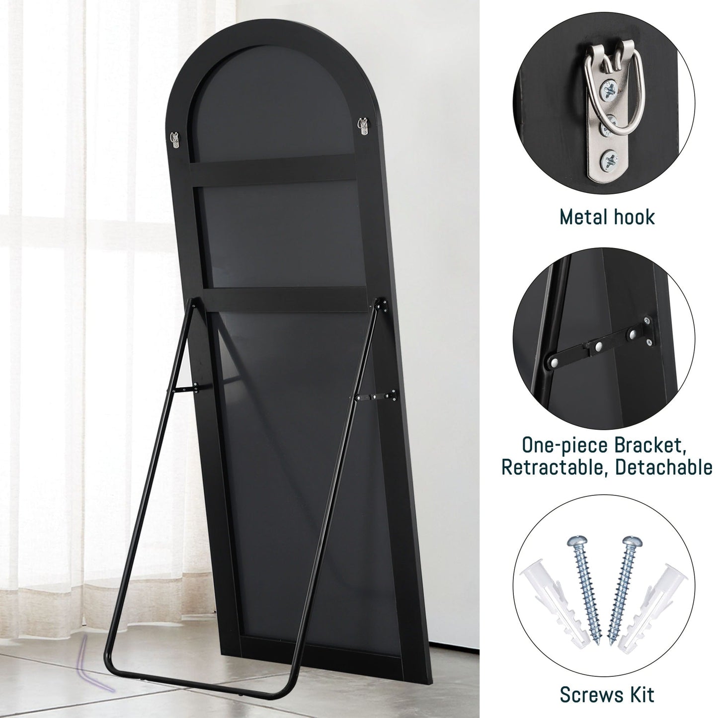 Grand miroir moderne à arche