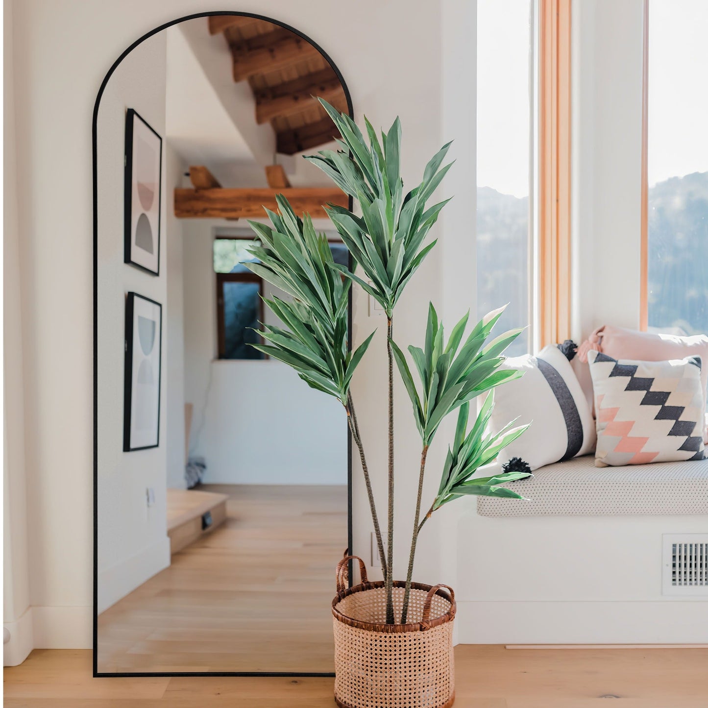 Grand miroir moderne à arche