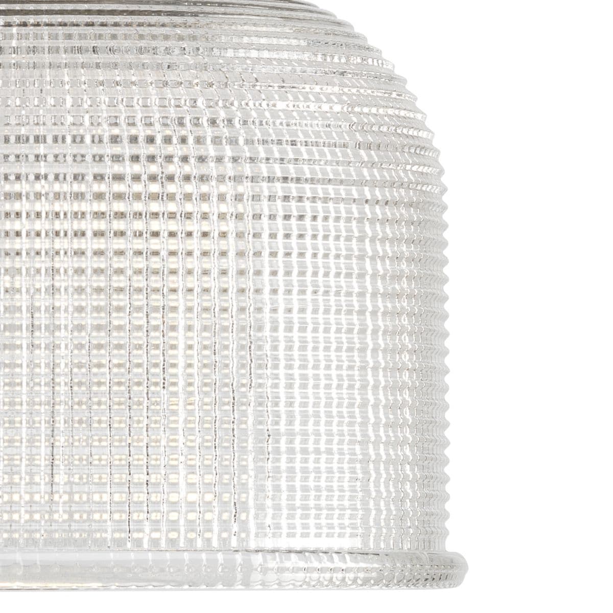 Applique murale de salle de bain Archie Collection à trois lumières, chrome poli, verre prismatique double transparent, style côtier - 8,75 x 26,25 x 7,25