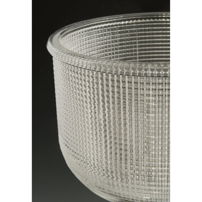 Applique murale de salle de bain Archie Collection à trois lumières, chrome poli, verre prismatique double transparent, style côtier - 8,75 x 26,25 x 7,25