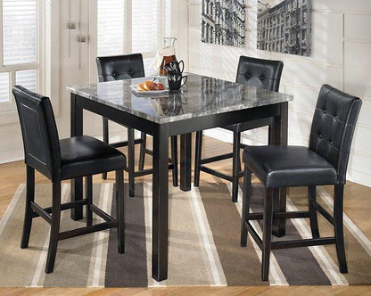Table de salle à manger et tabourets de bar de hauteur comptoir Maysville (ensemble de 5)