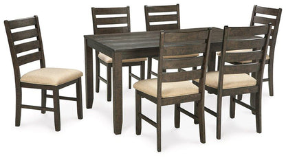 Table à manger et chaises Rokane (ensemble de 7)