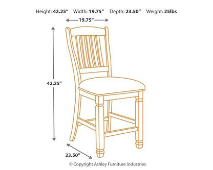 Tabouret de bar Bolanburg hauteur comptoir