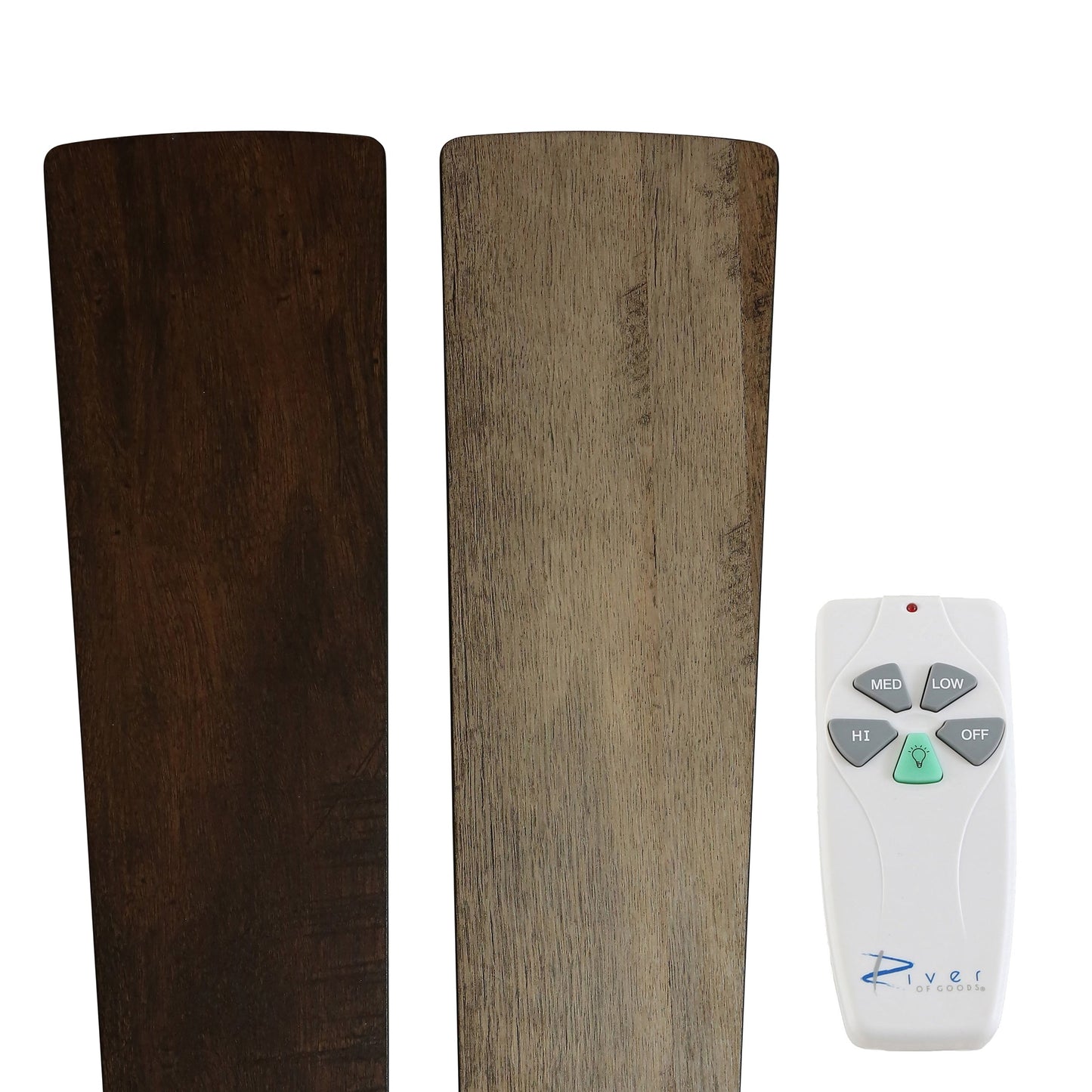 Ventilateur de plafond Astrid River of Goods à 3 lumières, 52 pouces, bronze huilé multicolore et verre teinté - 52 x 52 x 14,75/19,75