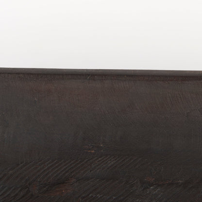 Bol rectangulaire extra large en bois recyclé noir-brun Athena - 26,0L x 10,0l x 7,0H