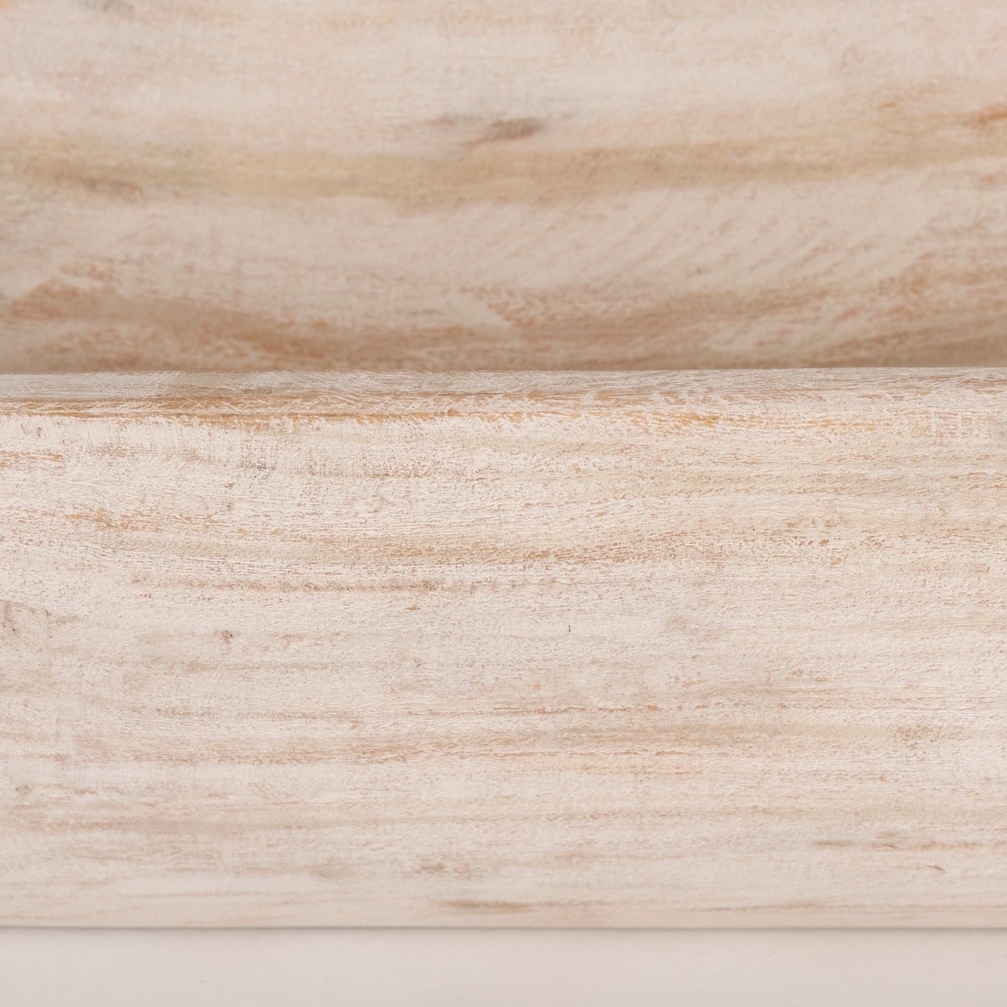 Bol rectangulaire extra large en bois recyclé noir-brun Athena - 26,0L x 10,0l x 7,0H