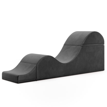 Chaise longue convertible Avana Kami / Yoga et massage - Pouf 2-en-1 avec chaise de salon de yoga escamotable, microvelours - N/A