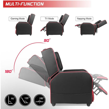 BOSSIN Fauteuil inclinable de jeu ergonomique en cuir PU pour salon