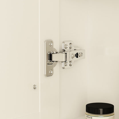 Armoire à pharmacie de salle de bain avec miroir LED anti-buée 6000K, armoire murale blanche